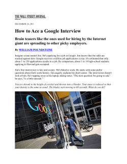How to Ace a Google Interview