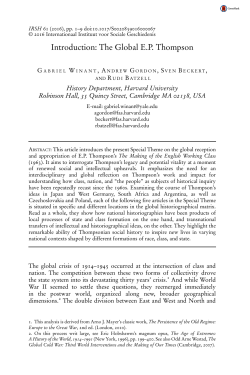 Introduction: The Global EP Thompson