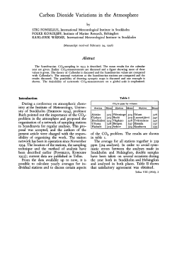 Carbon Dioxide Variations in the Atmosphere