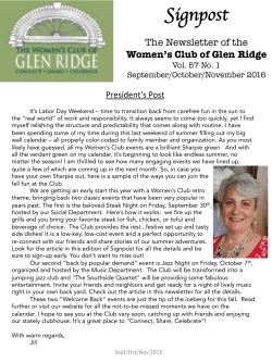 Signpost - Women`s Club of Glen Ridge