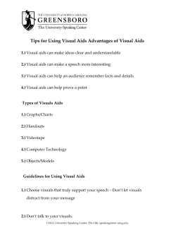 Tips for Using Visual Aids Advantages of Visual Aids