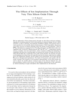 The Effects of Ion Implantation Through Very Thin Silicon Oxide Films
