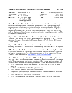 MATH 181 - University of Northern Colorado