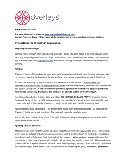 Instructions for O`verlays&trade; Application