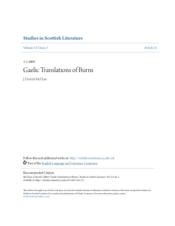 Gaelic Translations of Burns