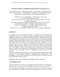 FLOOD MAPPING INFERRED FROM REMOTE SENSING DATA
