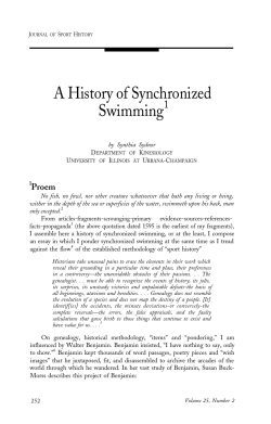 A History of Synchronized Swimming