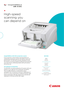 High-speed scanning you can depend on