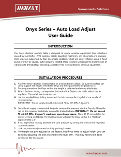 Onyx Series – Auto Load Adjust User Guide