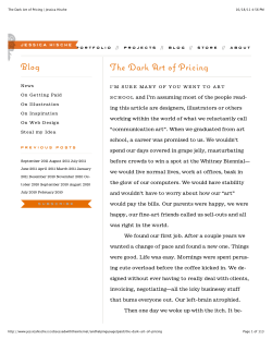 The Dark Art of Pricing | Jessica Hische