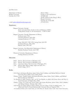 c.v. - Newark College of Arts and Sciences