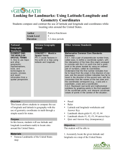 Looking for Landmarks: Using Latitude/Longitude and Geometry