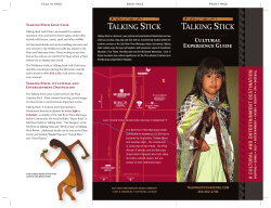 Cultural E    erience Guide - Talking Stick Cultural and Entertainment