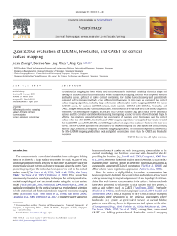Quantitative evaluation of LDDMM, FreeSurfer, and CARET for