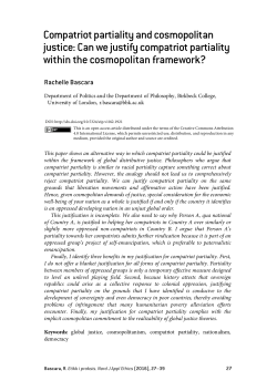 justice: Can we justify compatriot partiality Compatriot