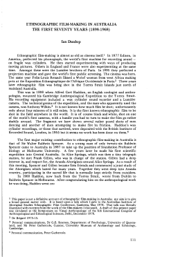 Ethnographic film-making in Australia: the first seventy years
