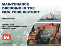 Dredging in the New York District