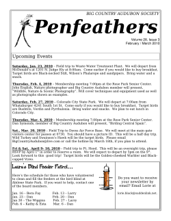 BCAS Penfeathers - Big Country Audubon Society