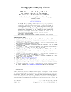 Tomographic imaging of foam