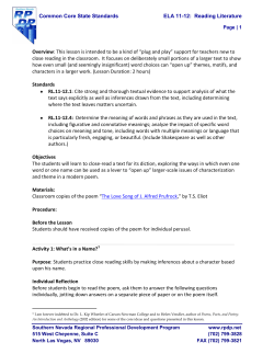 Common Core State Standards ELA 11-12: Reading