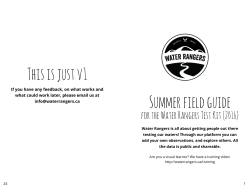 Summer field guide This is just v1