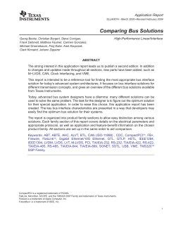 Comparing Bus Solutions (Rev. A)