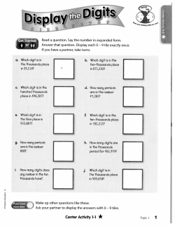 Center Activity 1
