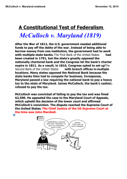 McCulloch v. Maryland
