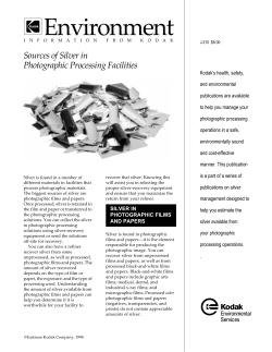 Sources of Silver in Photographic Processing Facilities