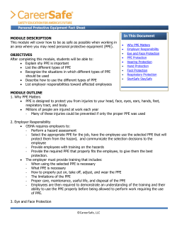 Fact Sheet - CareerSafe