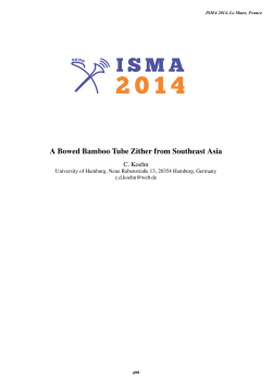 A Bowed Bamboo Tube Zither from Southeast Asia