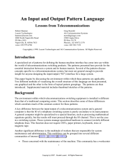 An Input and Output Pattern Language