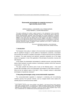 Electrostatic technologies for materials recovery in high