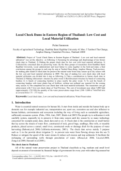 Local Check Dams in Eastern Region of Thailand: Low