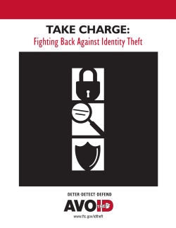 Take Charge: Fighting Back Against Identity Theft