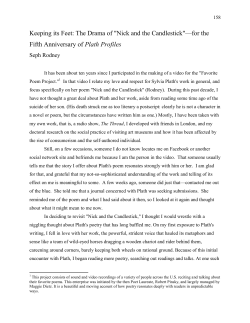 Keeping its Feet: The Drama of "Nick and the Candlestick"&mdash;for the