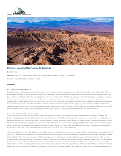 Overland - Atacama Desert, Arica to Coquimbo Itinerary