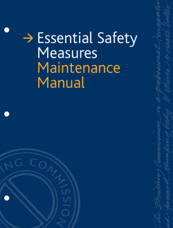 Essential Safety Measures Maintenance Manual