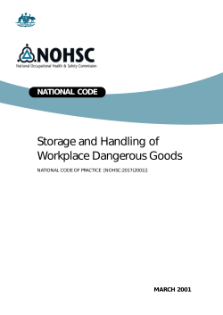 Storage and Handling of Workplace Dangerous Goods