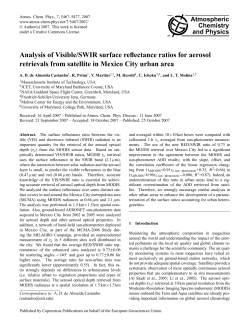 Analysis of Visible/SWIR surface reflectance ratios for aerosol