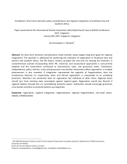 Oscillations: Short-‐term domestic policy - UNU-CRIS
