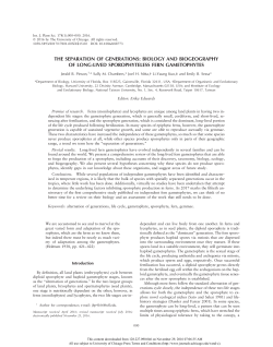 The Separation of Generations: Biology and Biogeography of