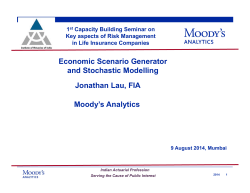 Economic Scenario Generator - the Institute of Actuaries of India