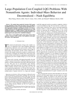 Large-Population Cost-Coupled LQG Problems With Nonuniform