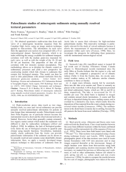 Paleoclimate studies of minerogenic sediments using annually