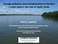 Sewage pollution and eutrophication in Florida`s coastal waters: the