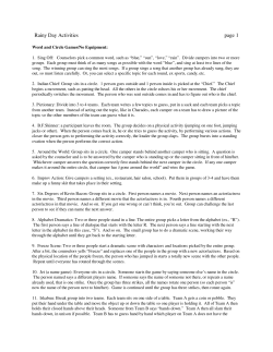 Rainy Day Activities page 1