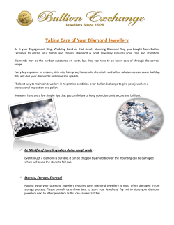 Jewellery Care - Bullion Exchange