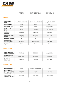 TR270 MCT 125 C Tier 4 287 D Tier 4 ENGINE DRIVE TRAIN