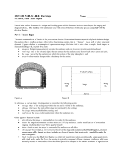 ROMEO AND JULIET: The Stage